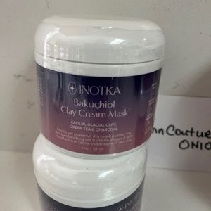 New Inotka Bakuchiol clay cream mask, Anti-aging mask, purify skin powerful